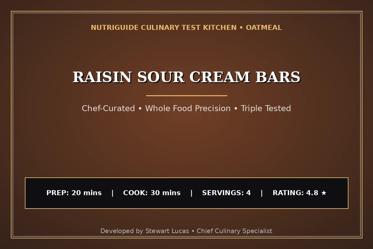 Raisin Sour Cream Bars