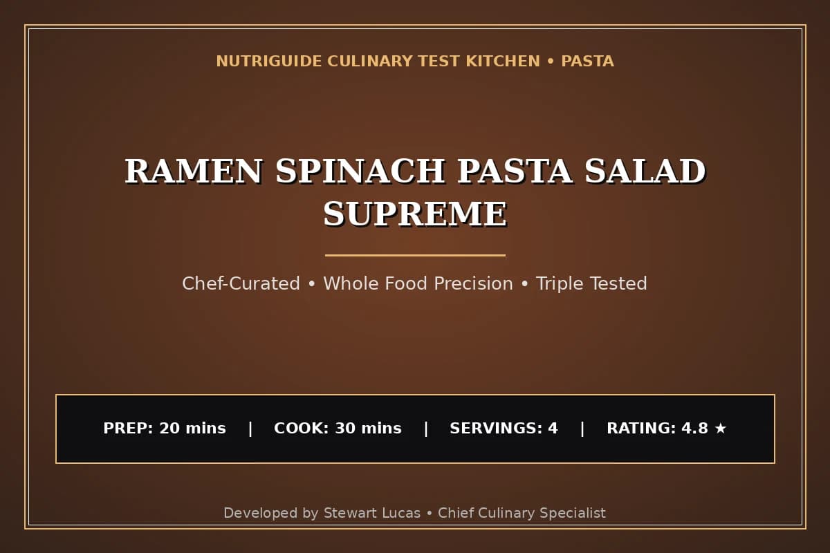 Ramen Spinach Pasta Salad Supreme