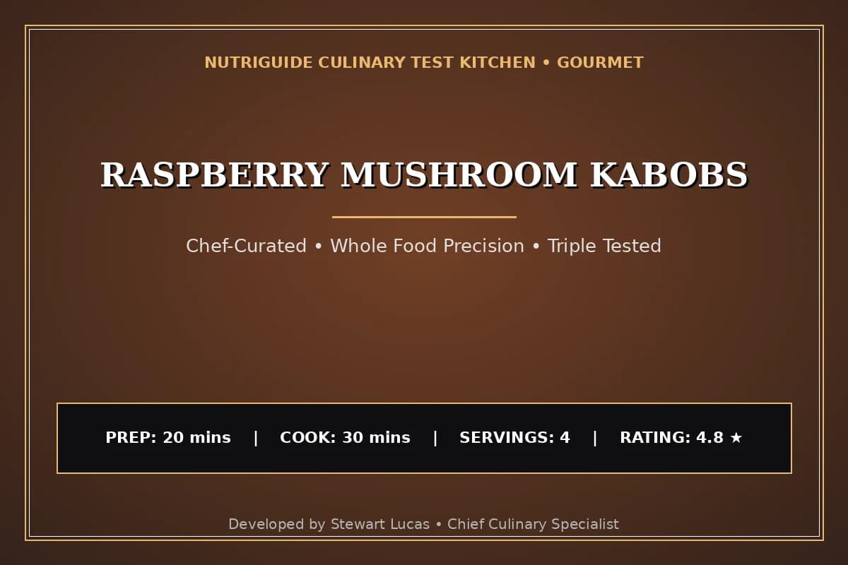 Raspberry Mushroom Kabobs