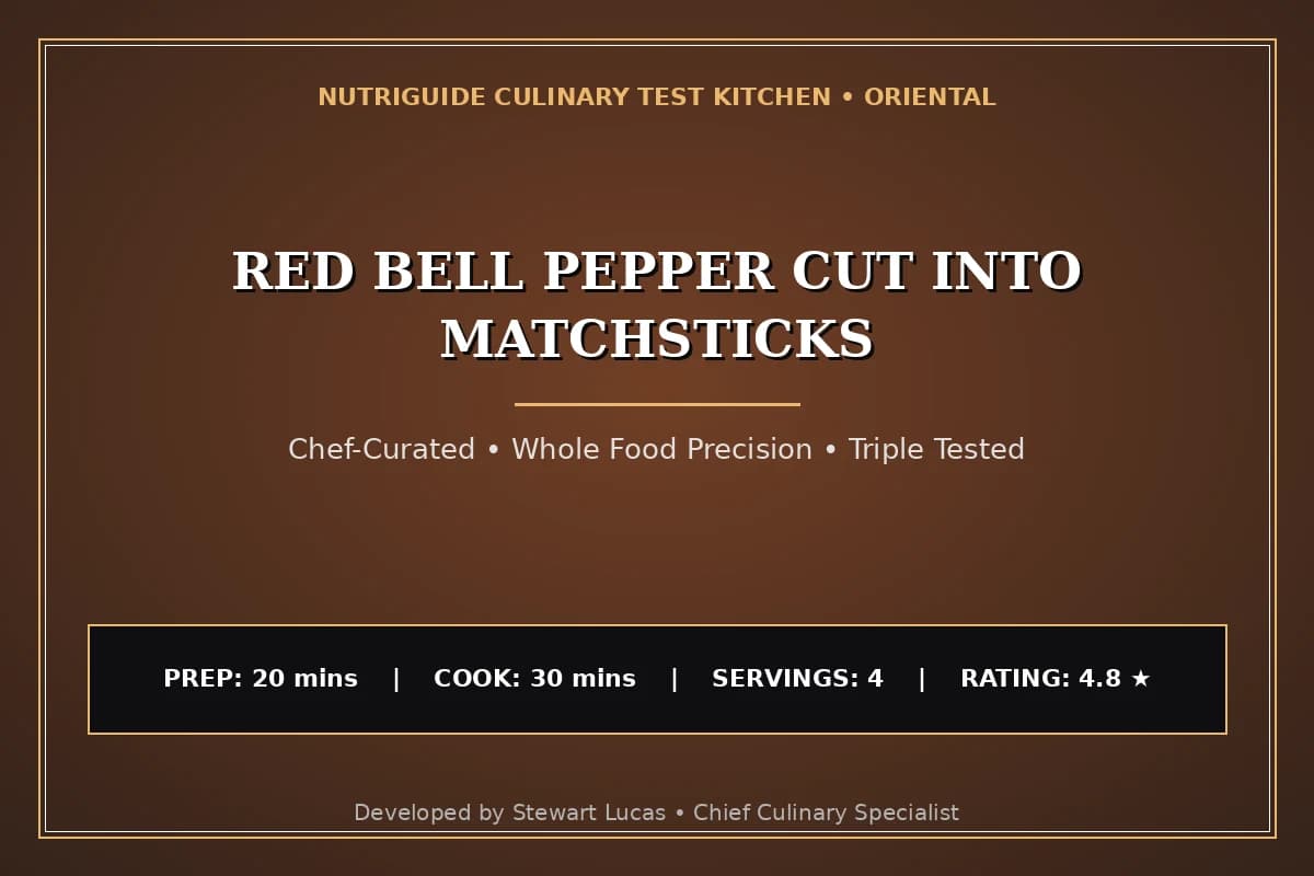 Red Bell Pepper Cut Into Matchsticks