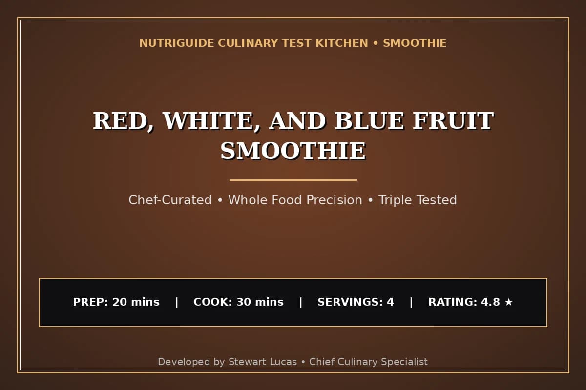 Red, White, And Blue Fruit Smoothie