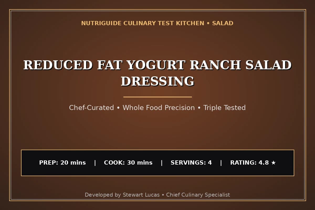 Reduced Fat Yogurt Ranch Salad Dressing