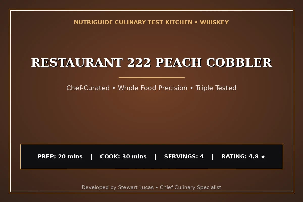 Restaurant 222 Peach Cobbler