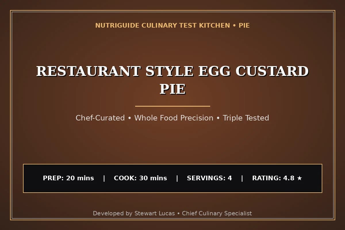Restaurant Style Egg Custard Pie