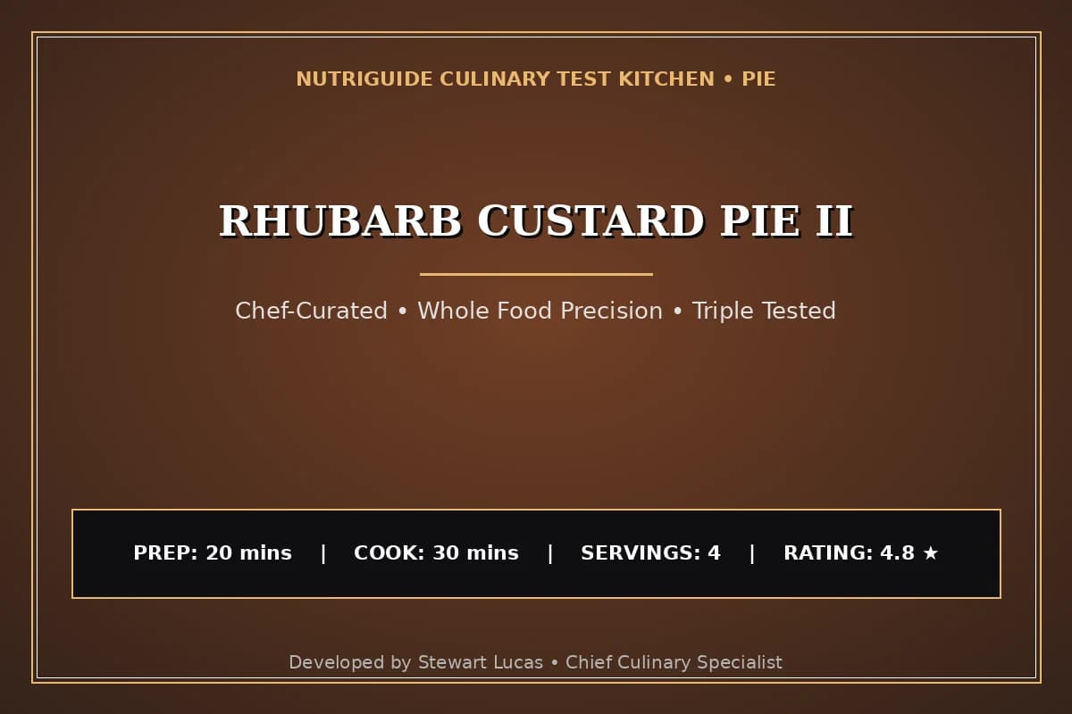 Rhubarb Custard Pie Ii