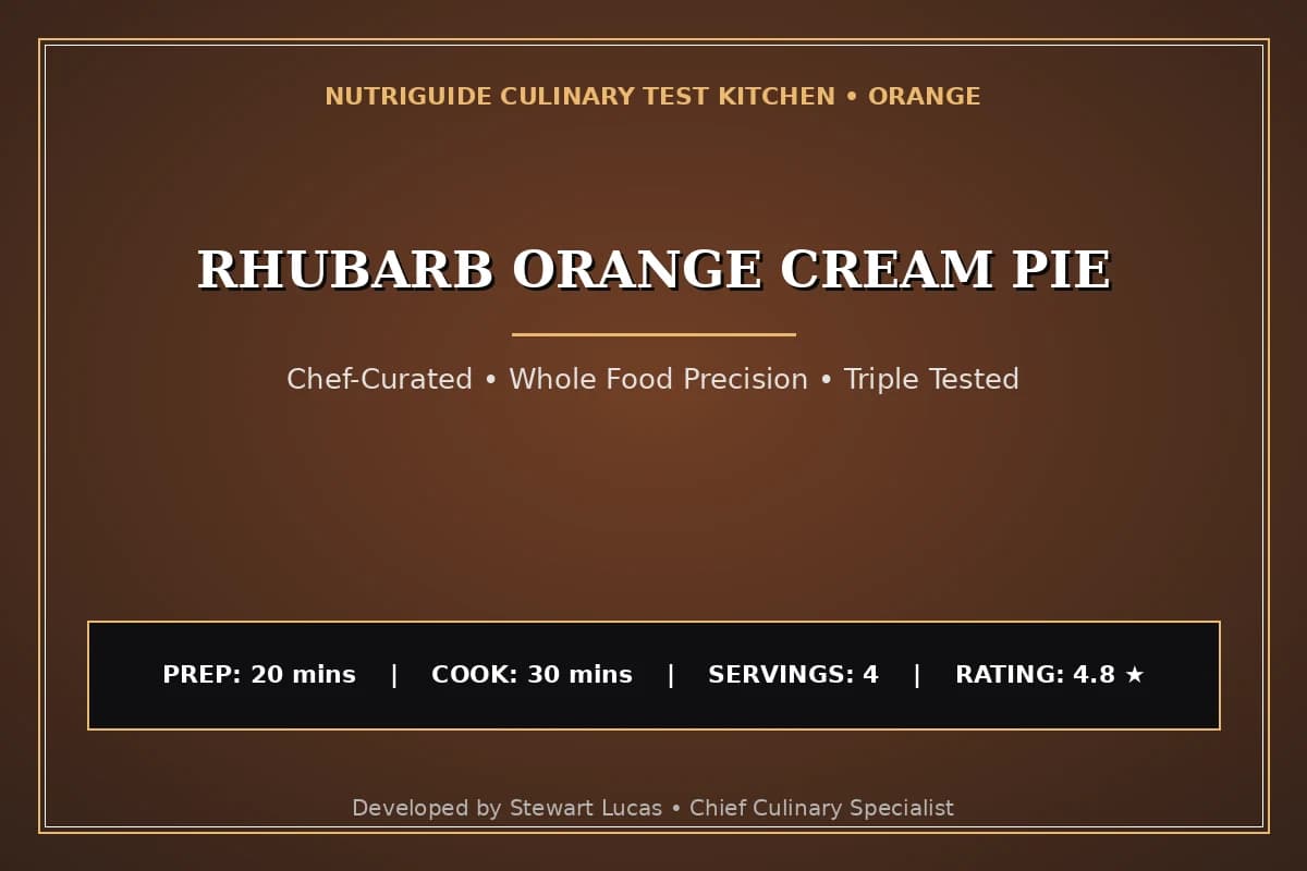 Rhubarb Orange Cream Pie