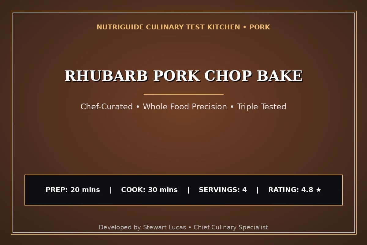 Rhubarb Pork Chop Bake