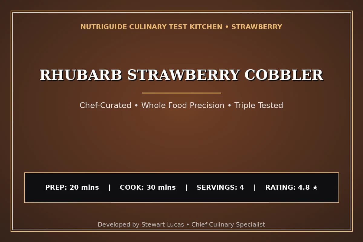 Rhubarb Strawberry Cobbler