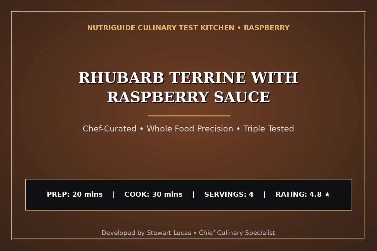 Rhubarb Terrine With Raspberry Sauce