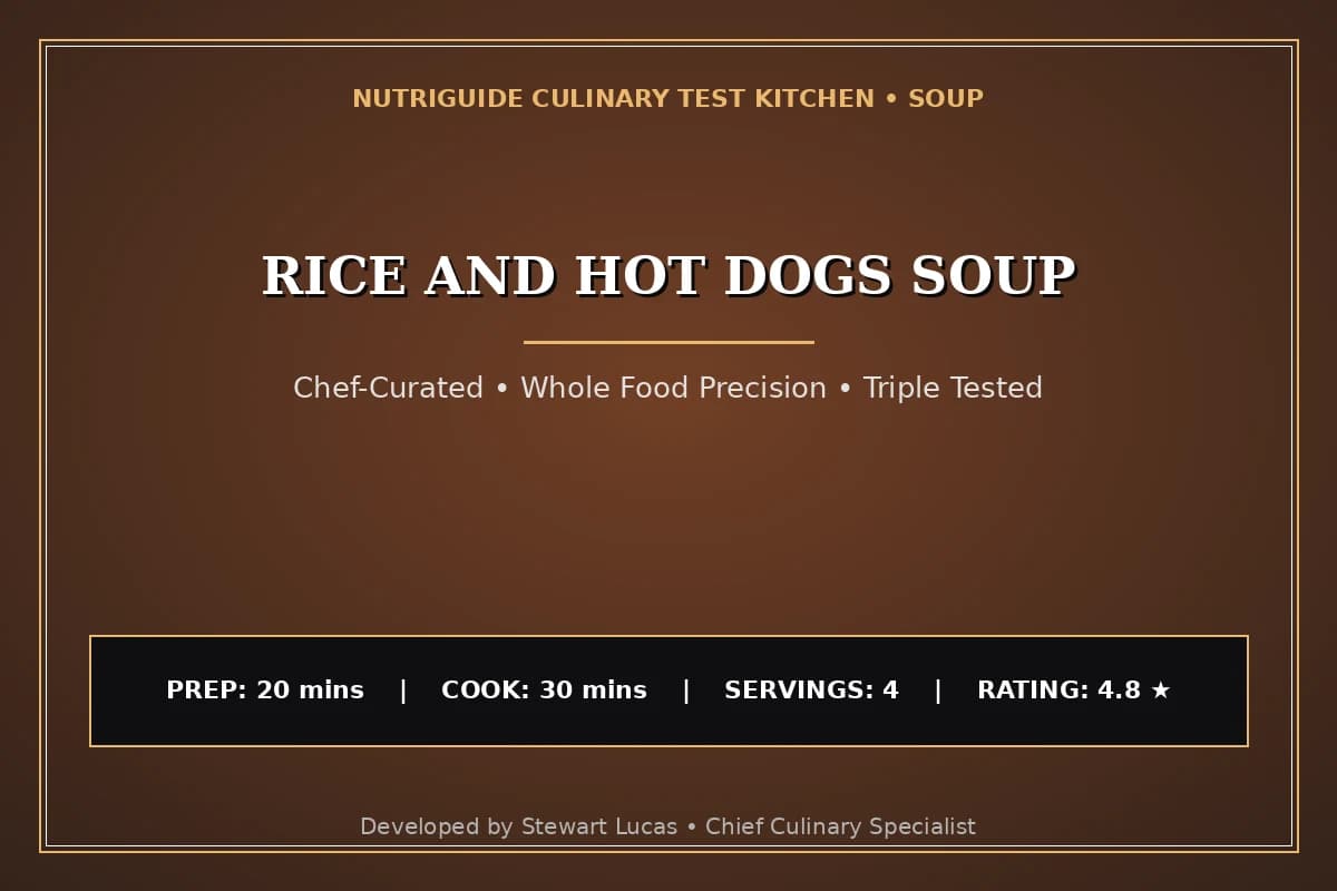 Rice And Hot Dogs Soup