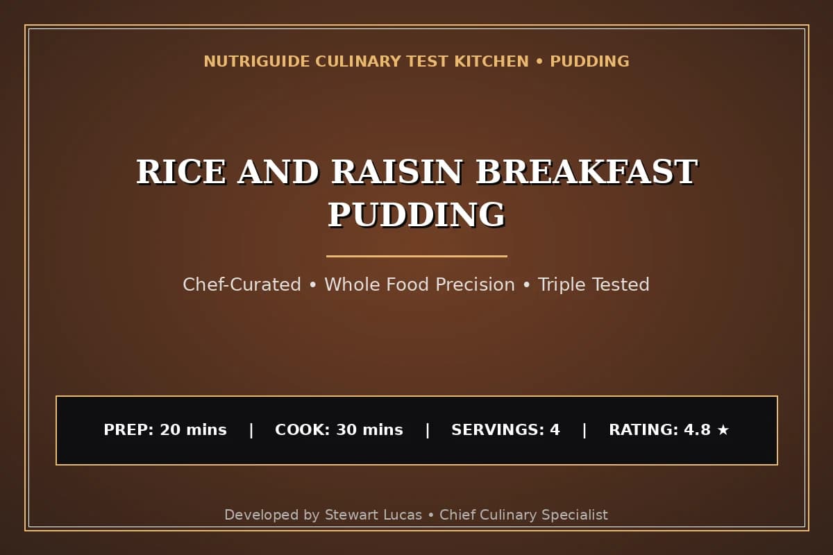Rice And Raisin Breakfast Pudding