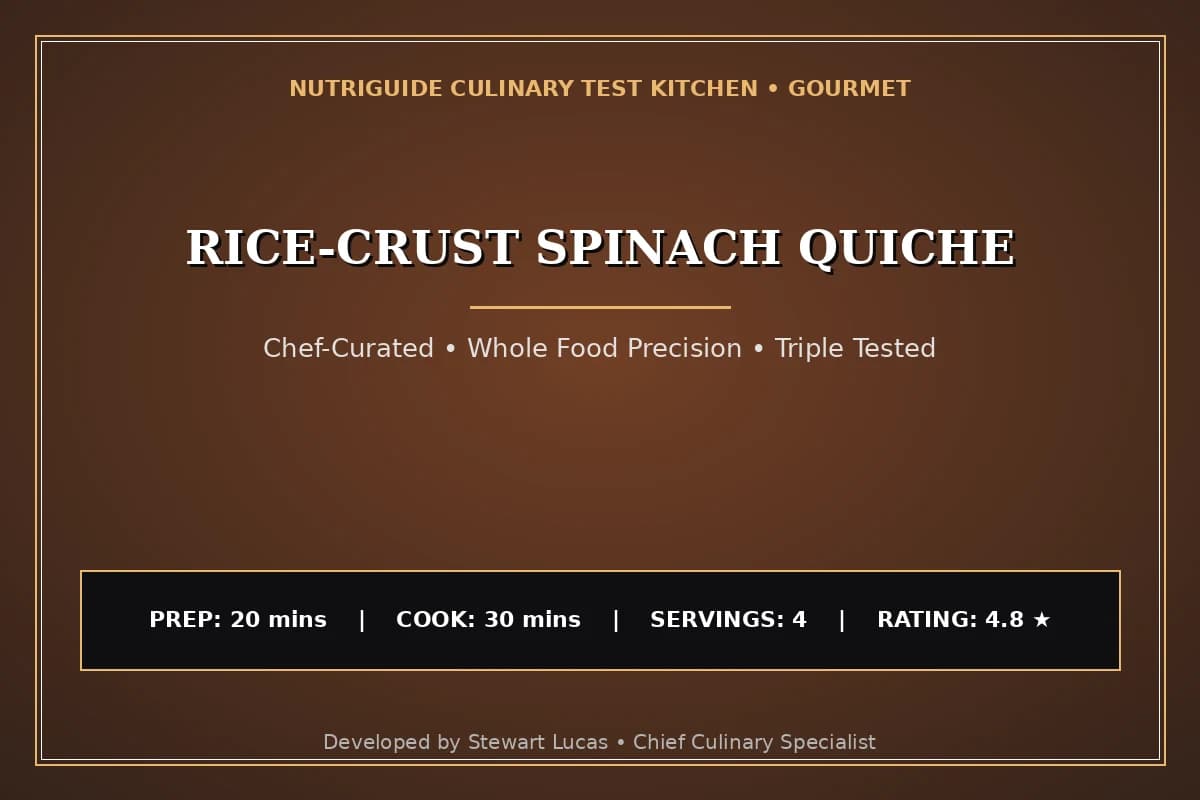 Rice-Crust Spinach Quiche