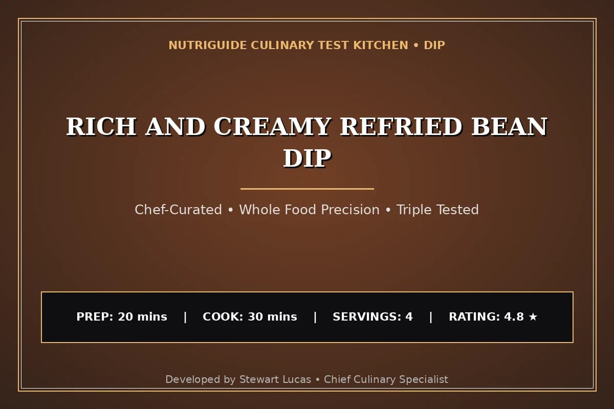 Rich And Creamy Refried Bean Dip