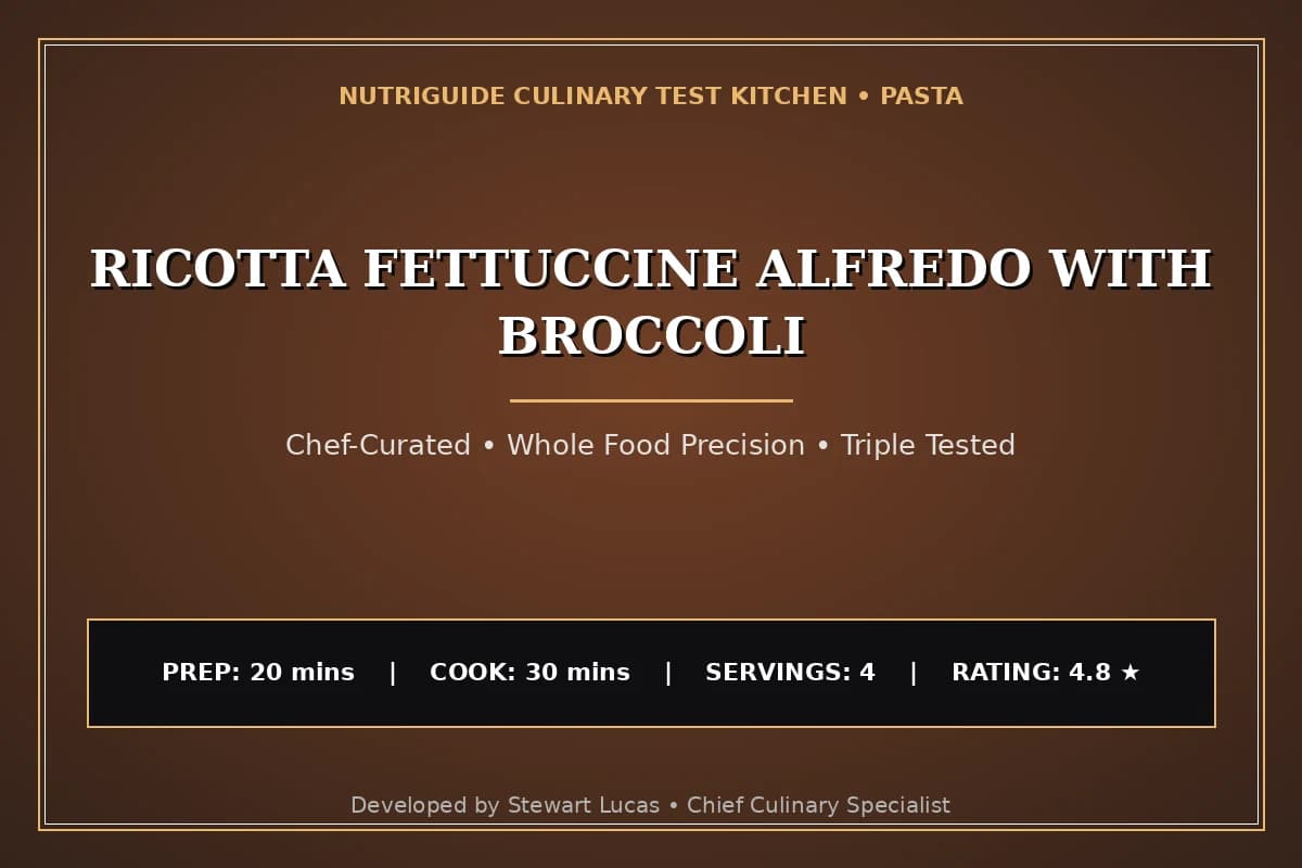 Ricotta Fettuccine Alfredo With Broccoli