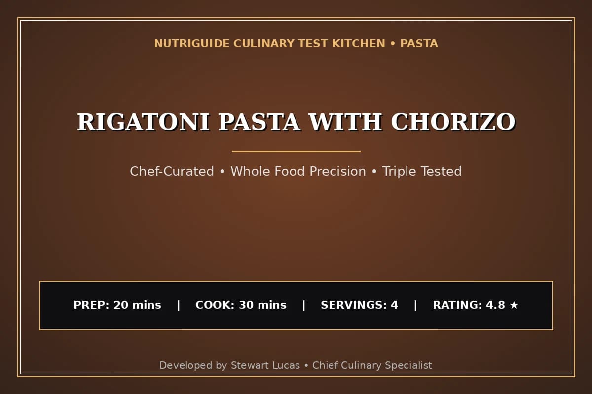 Rigatoni Pasta With Chorizo