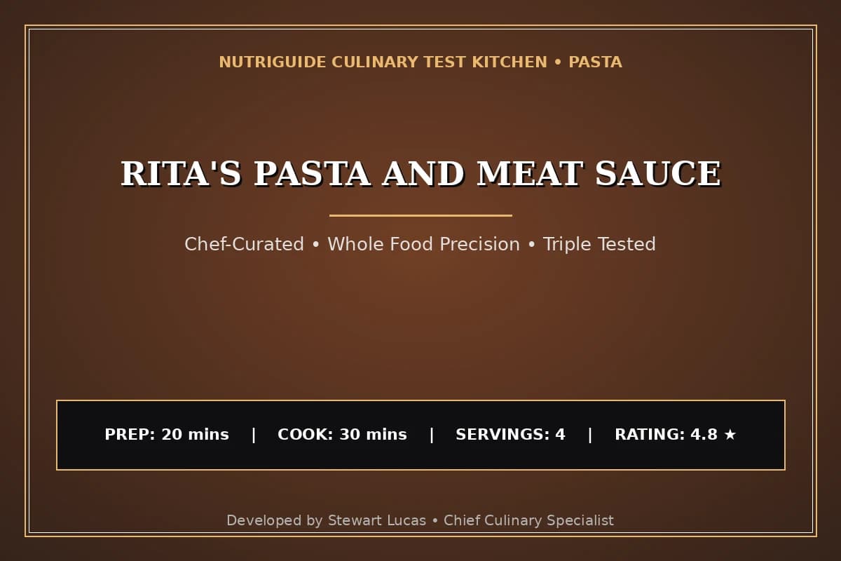 Rita'S Pasta And Meat Sauce