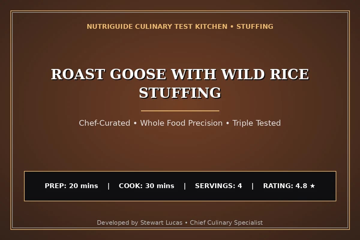 Roast Goose With Wild Rice Stuffing