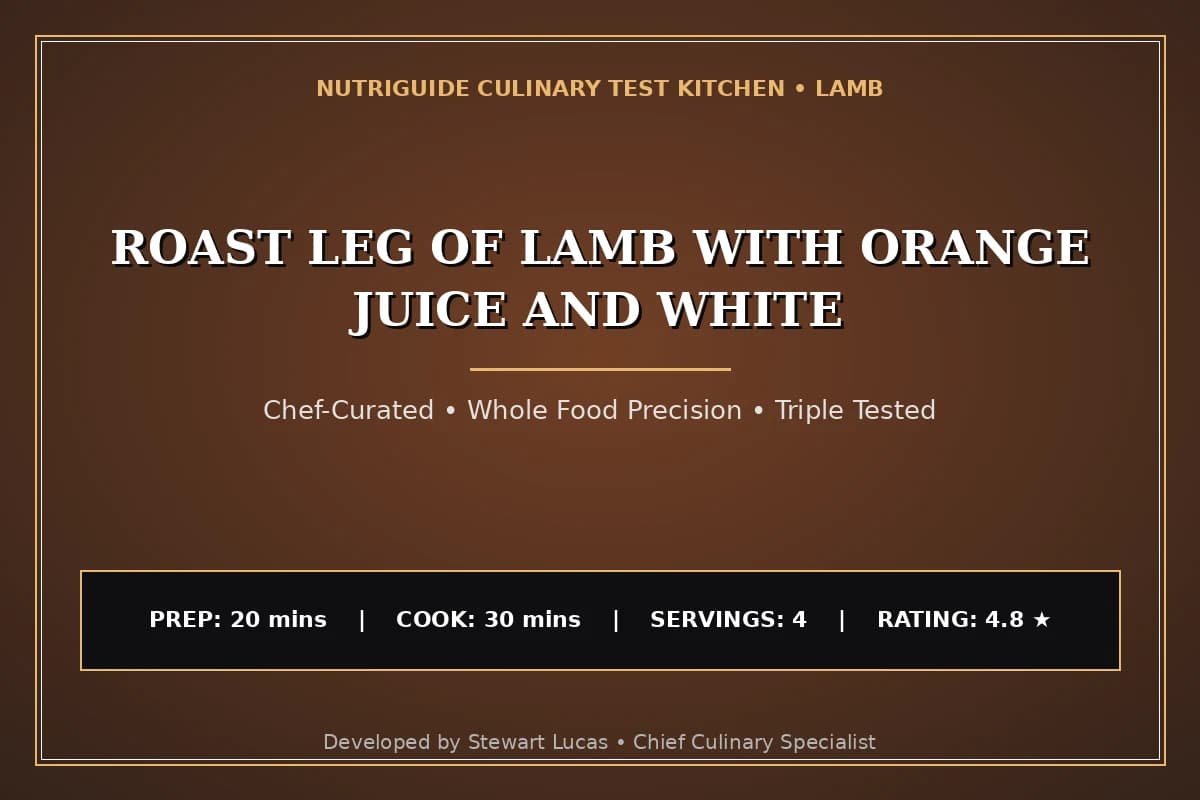 Roast Leg Of Lamb With Orange Juice And White