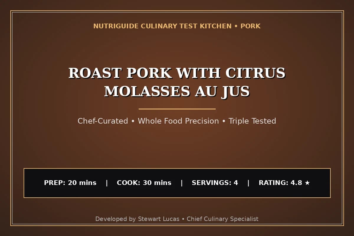 Roast Pork With Citrus Molasses Au Jus