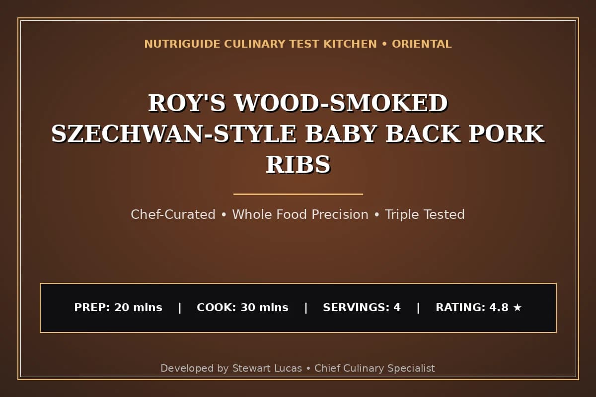 Roy'S Wood-Smoked Szechwan-Style Baby Back Pork Ribs