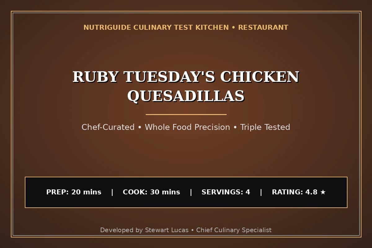 Ruby Tuesday'S Chicken Quesadillas