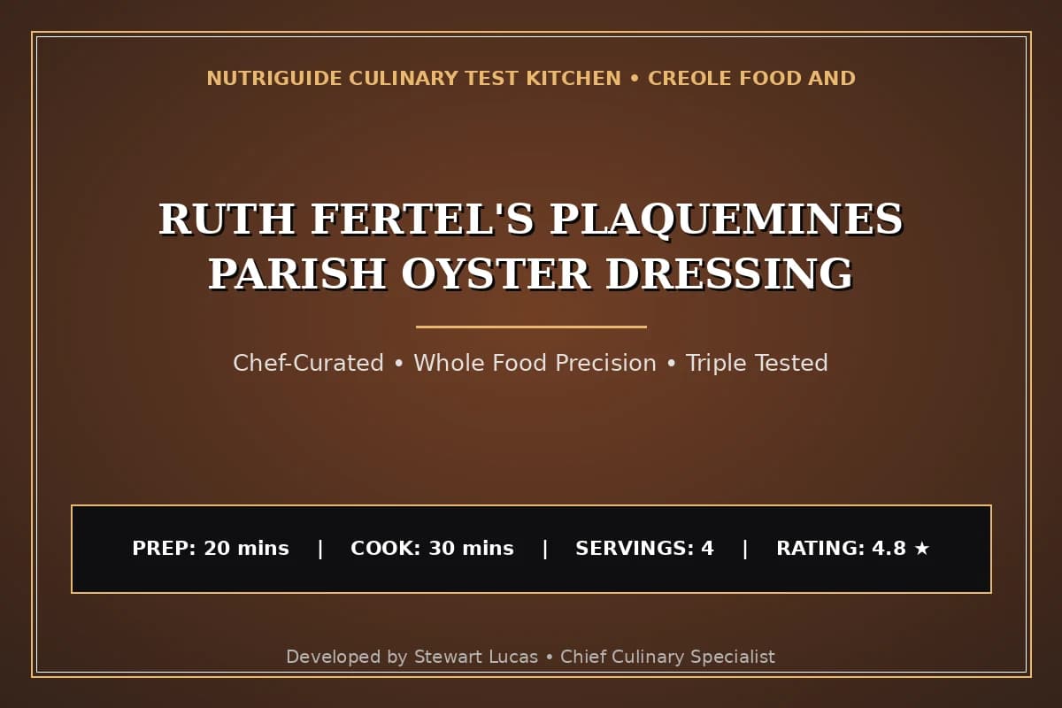 Ruth Fertel'S Plaquemines Parish Oyster Dressing