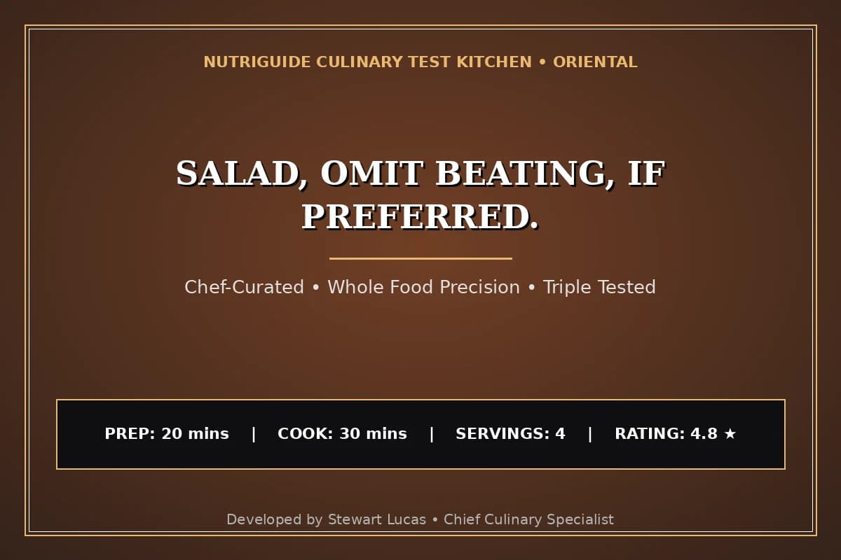 Salad, Omit Beating, If Preferred.
