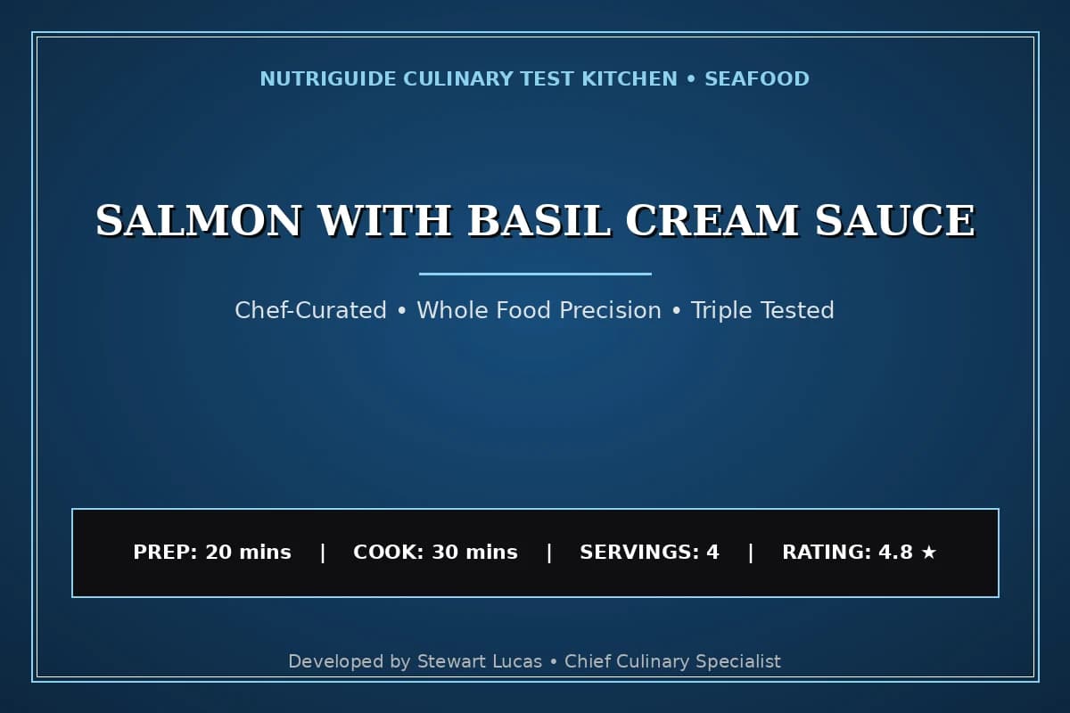 Salmon With Basil Cream Sauce