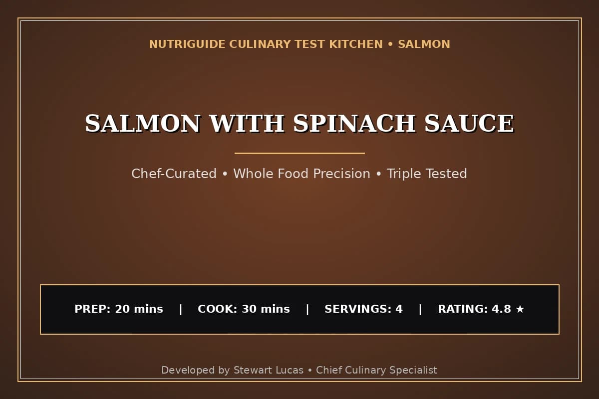 Salmon With Spinach Sauce