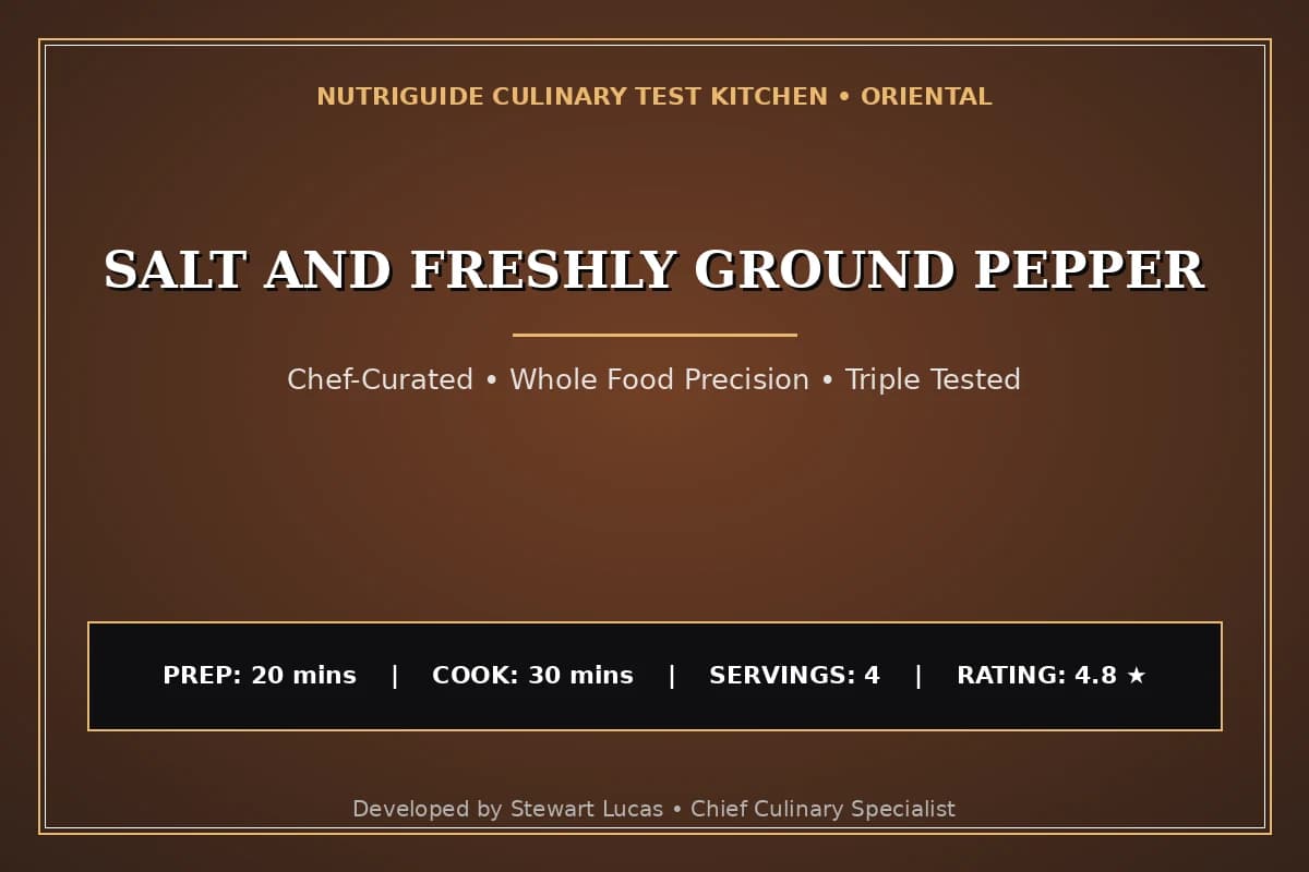 Salt And Freshly Ground Pepper