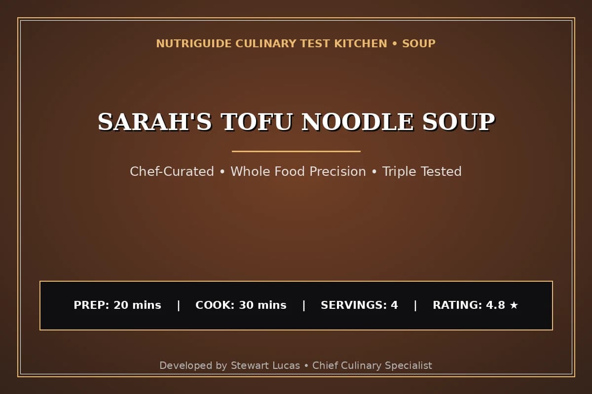 Sarah'S Tofu Noodle Soup