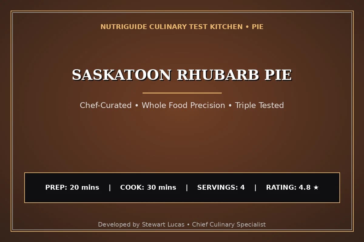 Saskatoon Rhubarb Pie