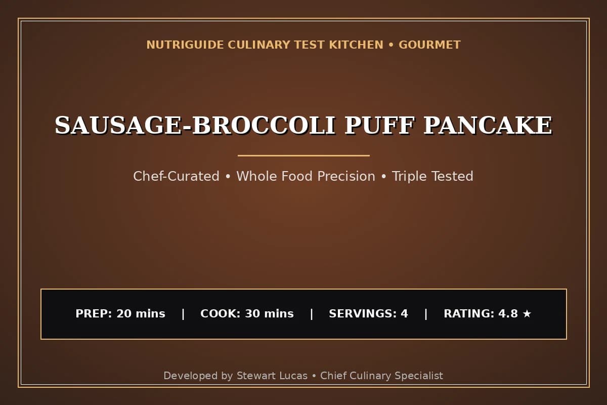 Sausage-Broccoli Puff Pancake