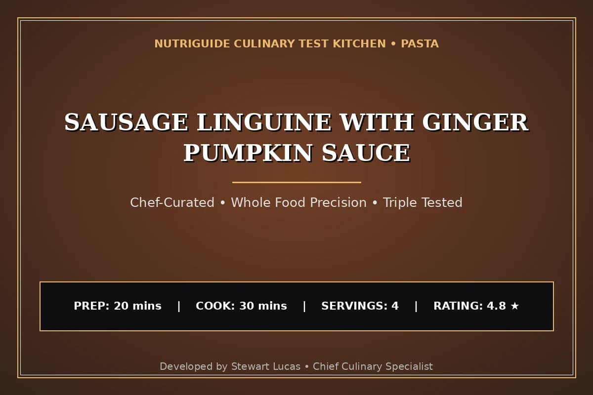 Sausage Linguine With Ginger Pumpkin Sauce