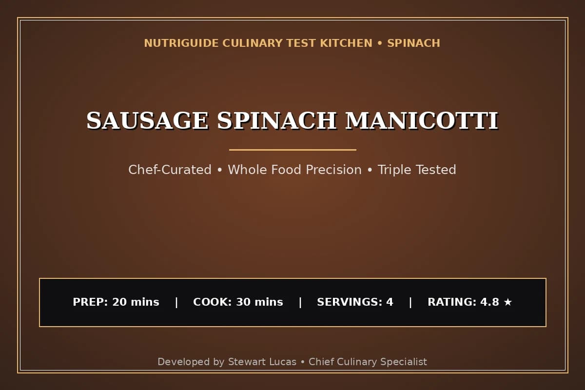 Sausage Spinach Manicotti