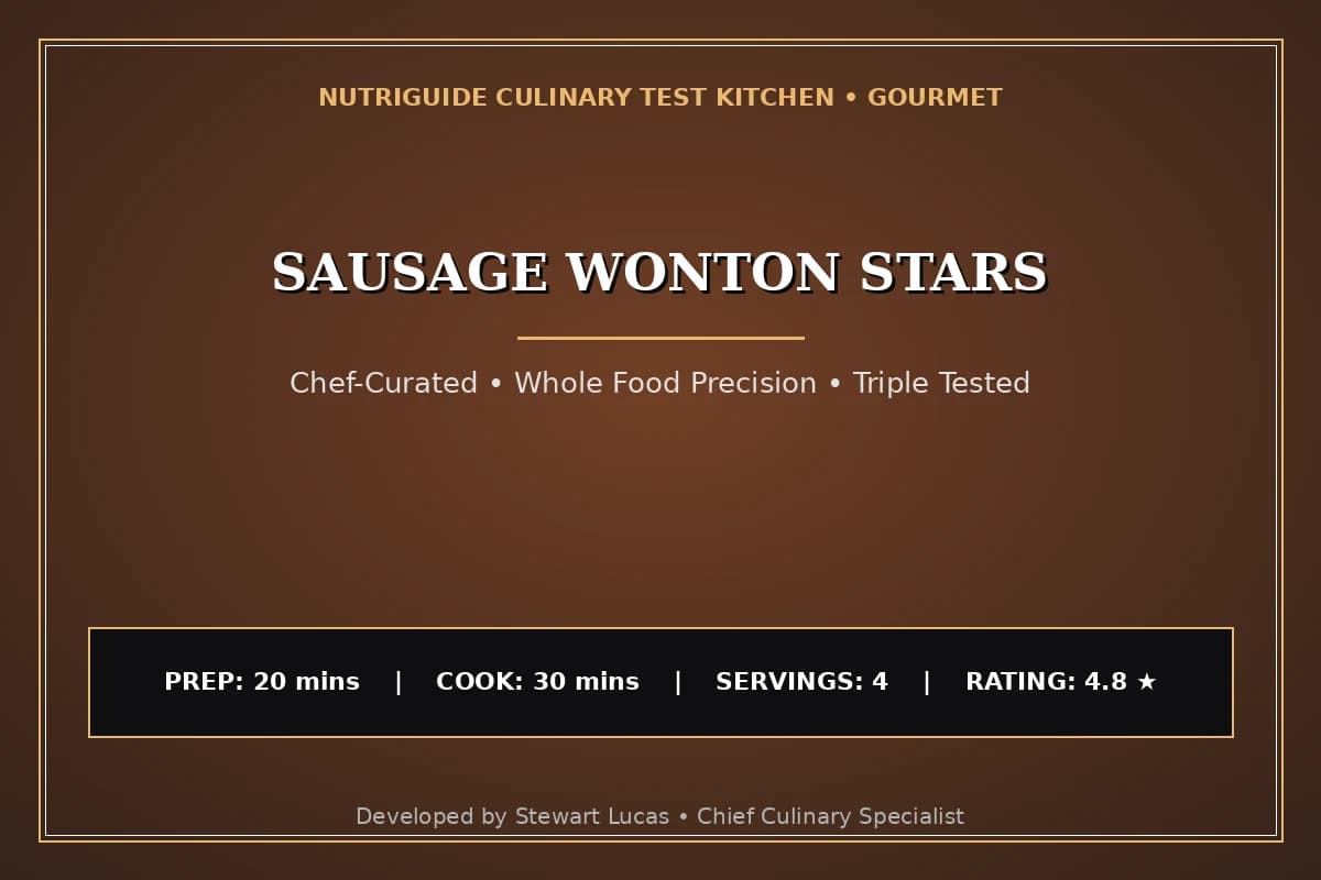 Sausage Wonton Stars