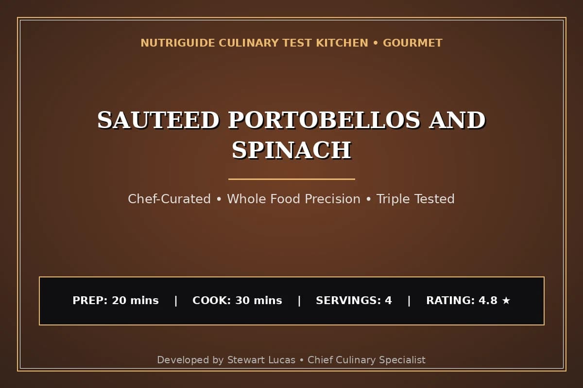 Sauteed Portobellos And Spinach