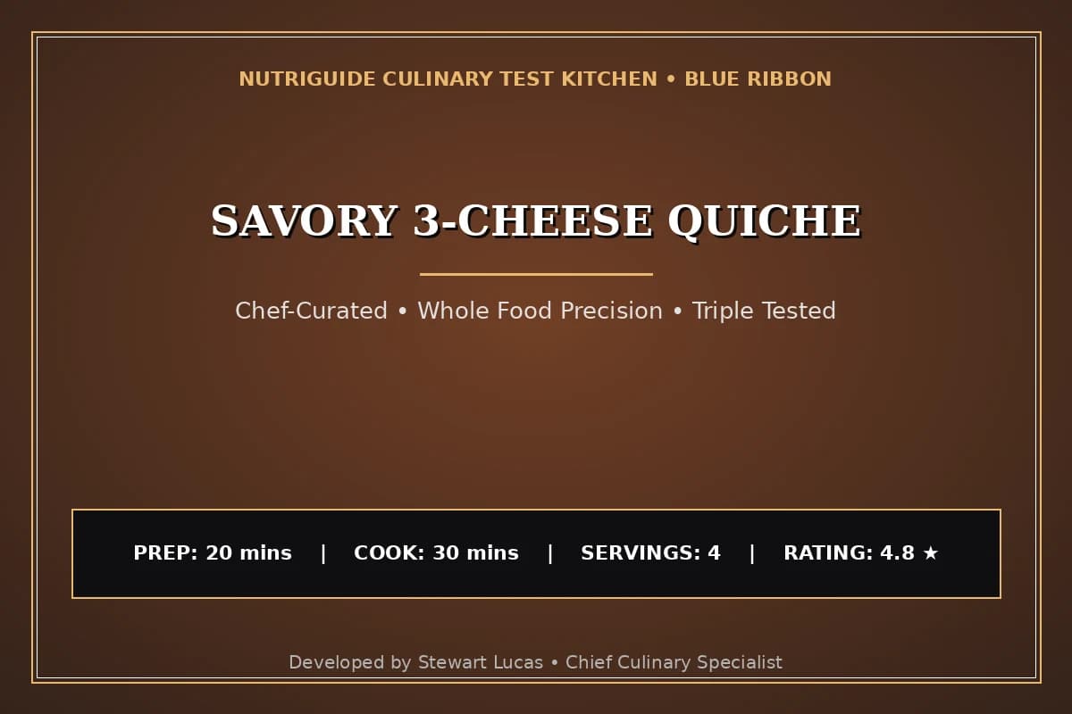 Savory 3-Cheese Quiche