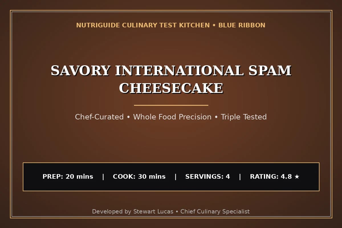Savory International Spam Cheesecake