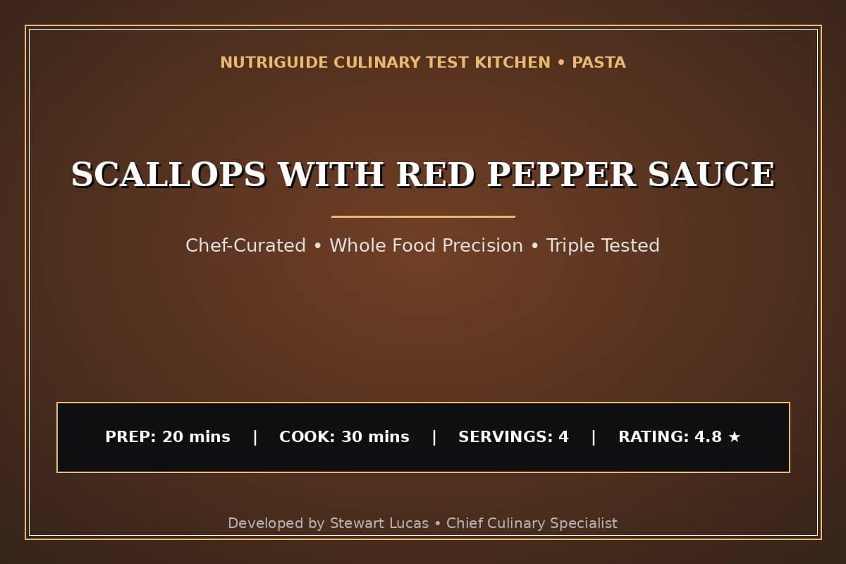 Scallops With Red Pepper Sauce