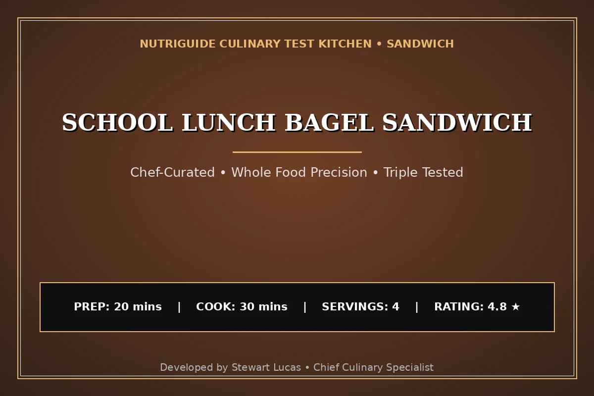 School Lunch Bagel Sandwich