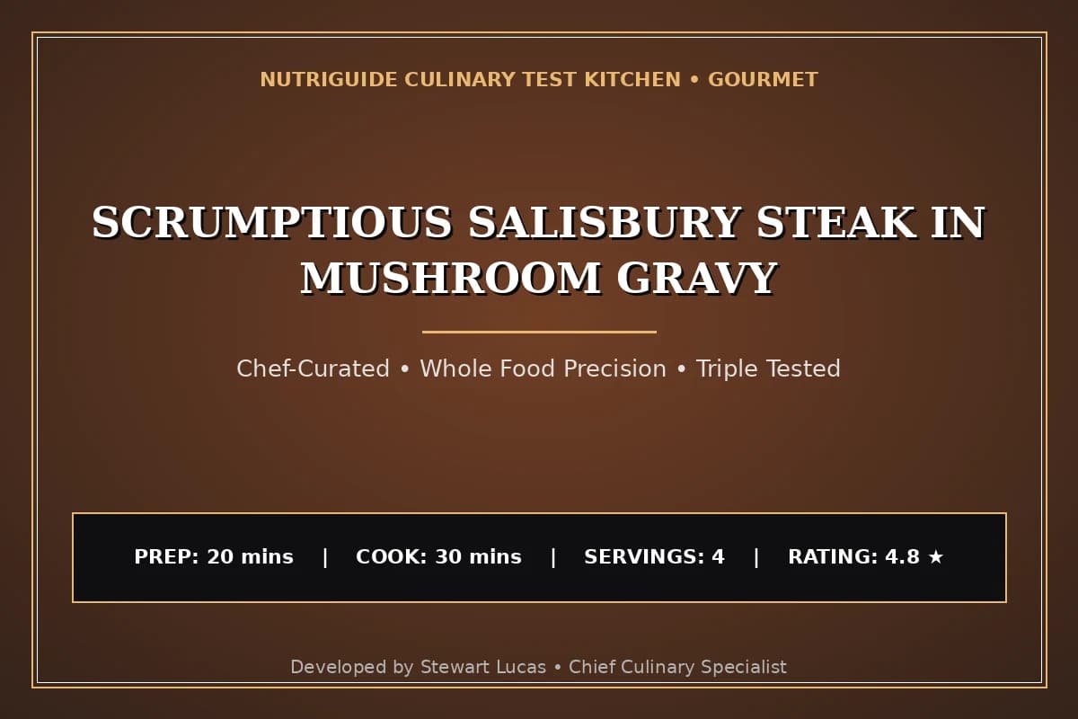 Scrumptious Salisbury Steak In Mushroom Gravy