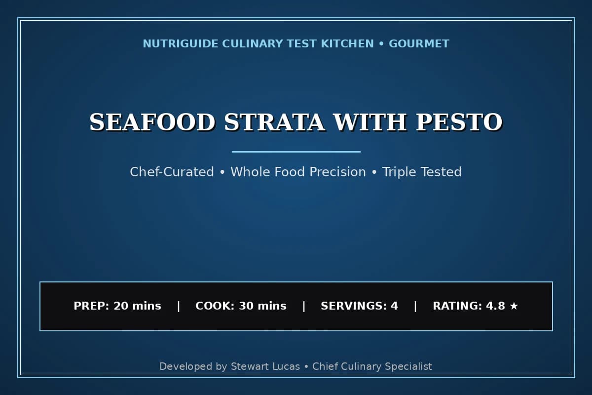 Seafood Strata With Pesto