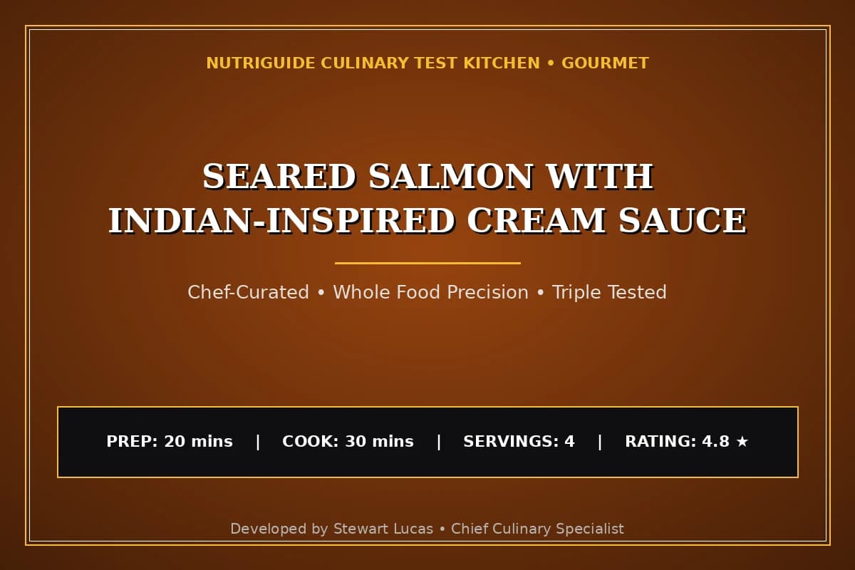 Seared Salmon With Indian-Inspired Cream Sauce
