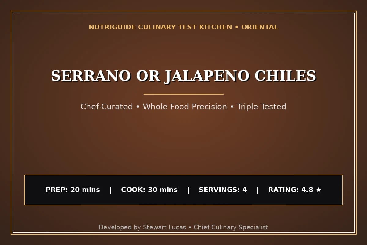Serrano Or Jalapeno Chiles