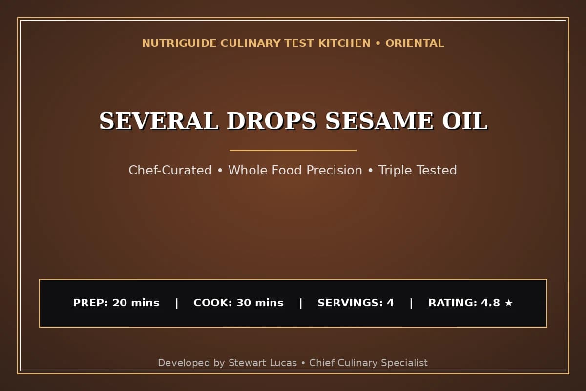 Several Drops Sesame Oil