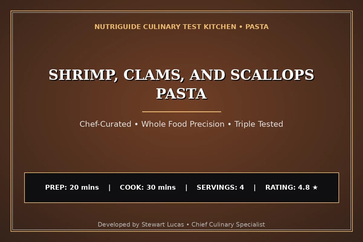 Shrimp, Clams, And Scallops Pasta