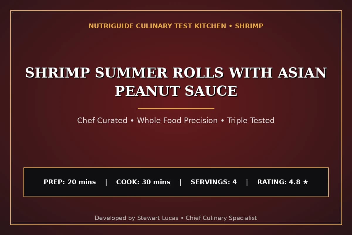 Shrimp Summer Rolls With Asian Peanut Sauce