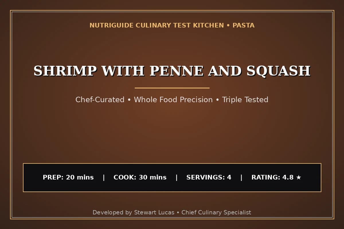 Shrimp With Penne And Squash