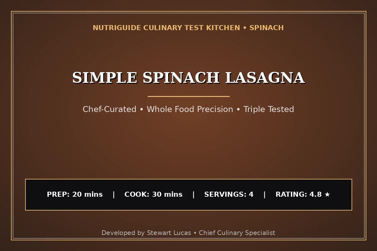 Simple Spinach Lasagna